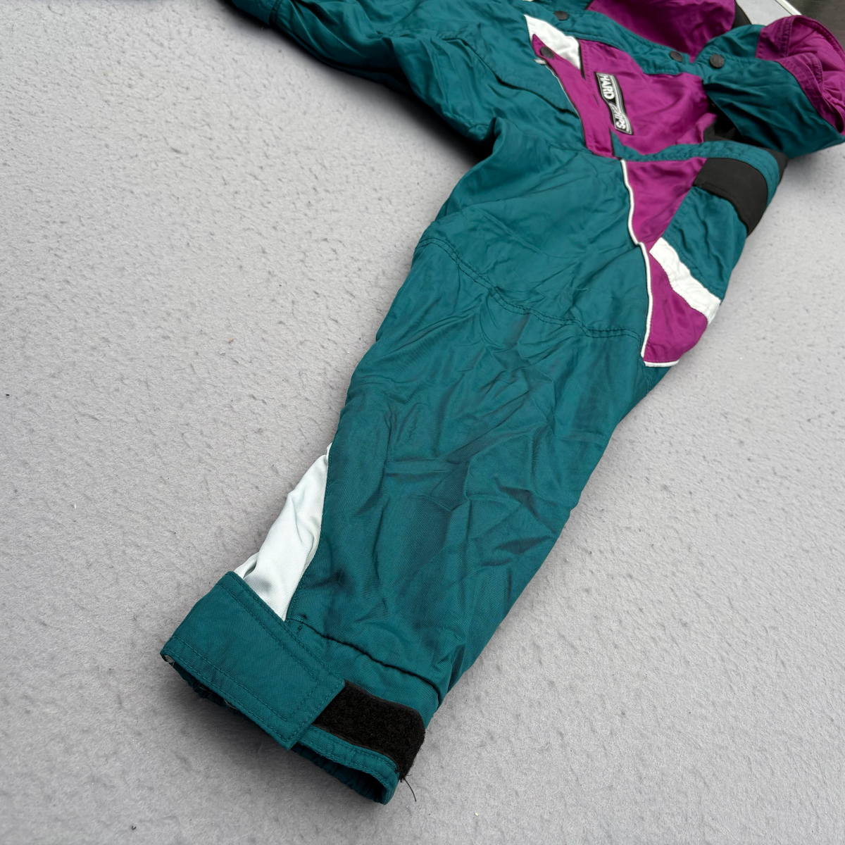 Vintage 90s Hard Corps Mens Size M Ski Suit One Piece All In One Teal Purple