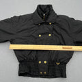 Late 80’s Fera Skiwear Woman’s Size 16 Double Breasted Cropped Black Jacket