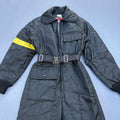 J C Penny 90’s Woman’s Size S One piece Ski Suit Jumpsuit Black With Yellow Accent
