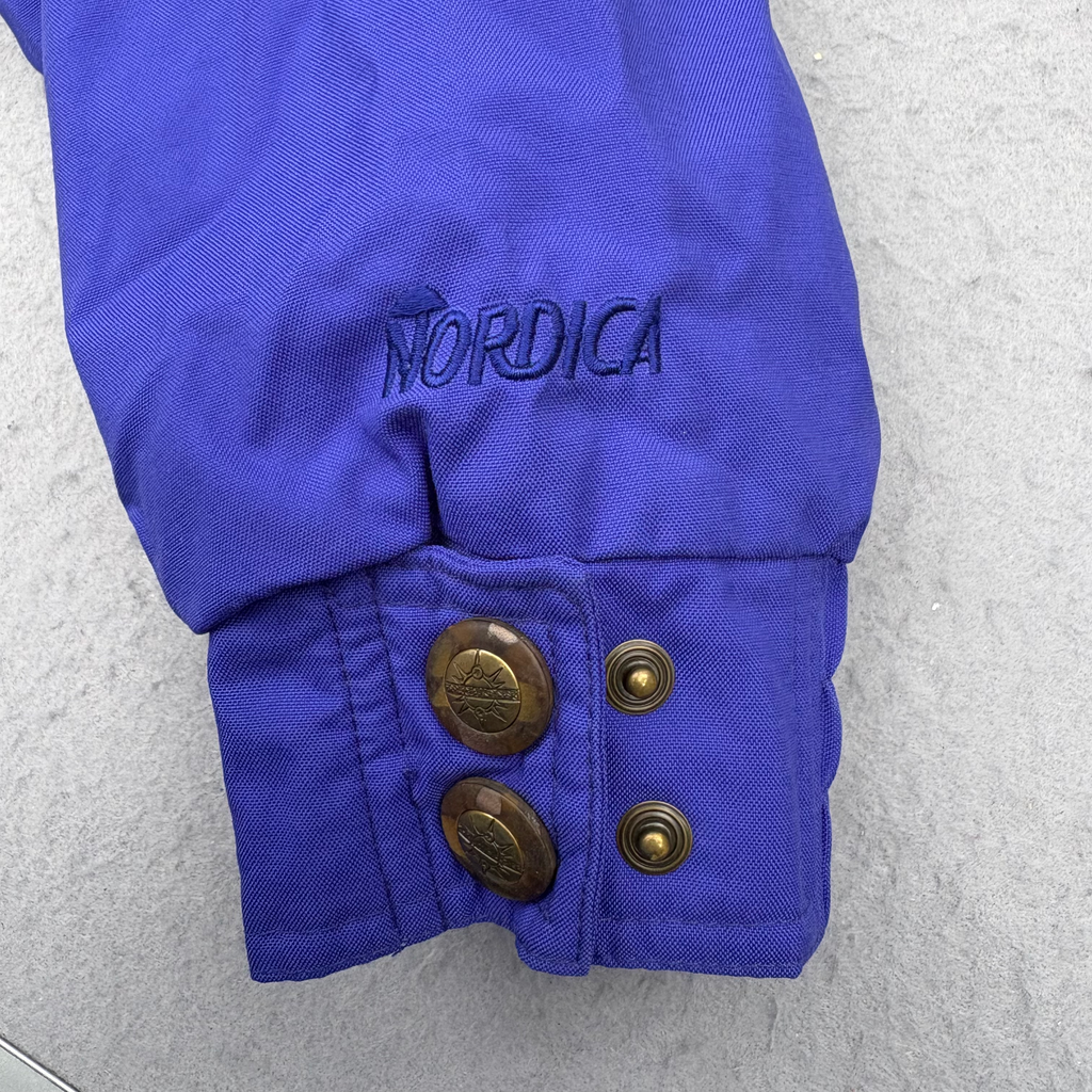 Nordica One Piece Ski Suit Womans Size 8 S Purple Retro 80s 90s Snowsuit All In One