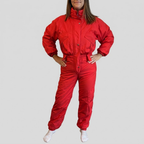 Vtg Manudieci Italy Luxury Goose Down Gore-Tex Ski Suit Red UK 8