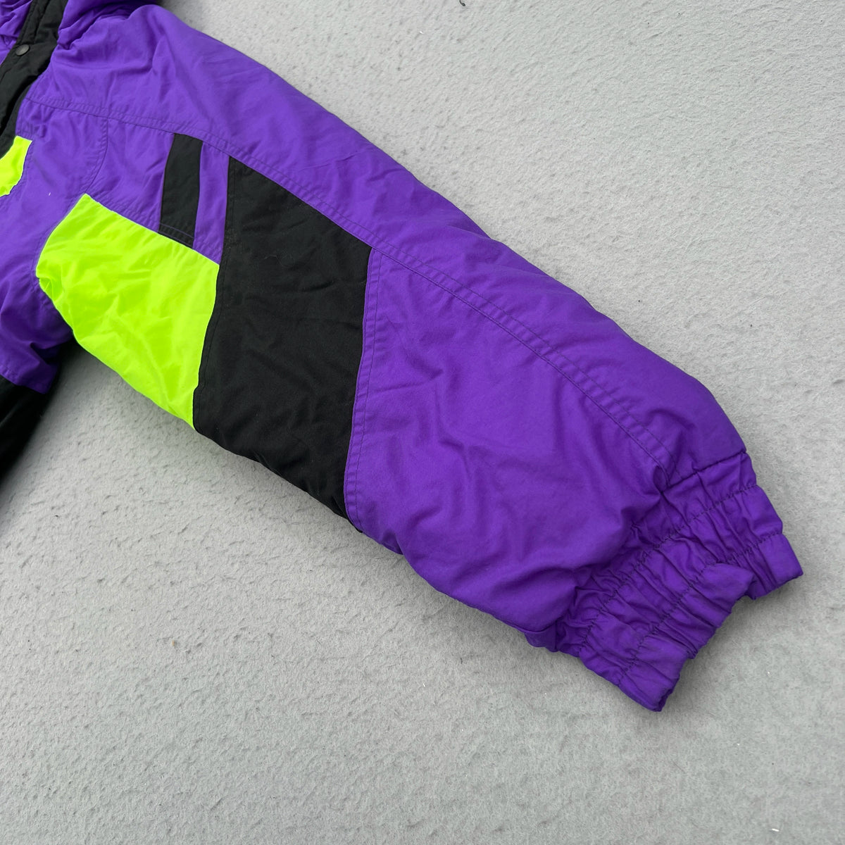 Inside Edge Men’s Size M 90’s Colourblock Black Purple Green Ski Snowboard Jacket