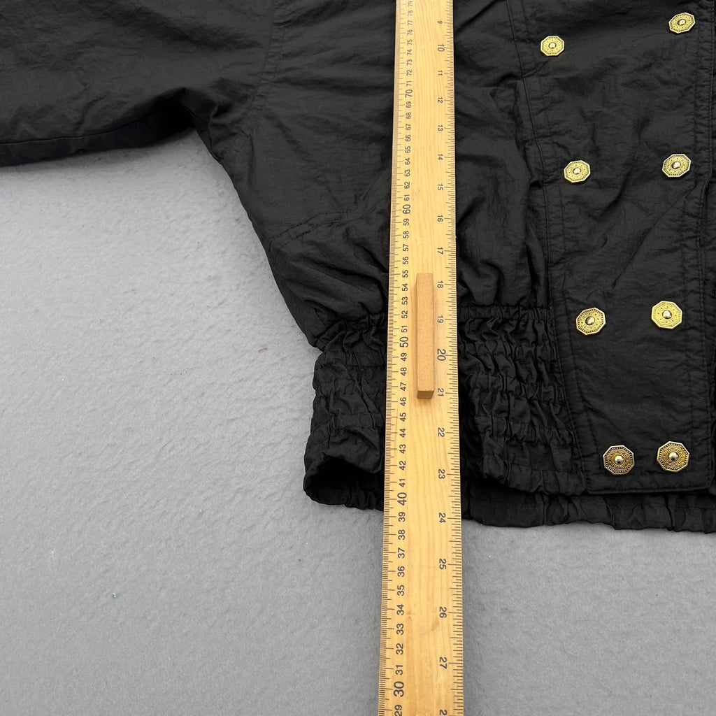 Late 80’s Fera Skiwear Woman’s Size 16 Double Breasted Cropped Black Jacket