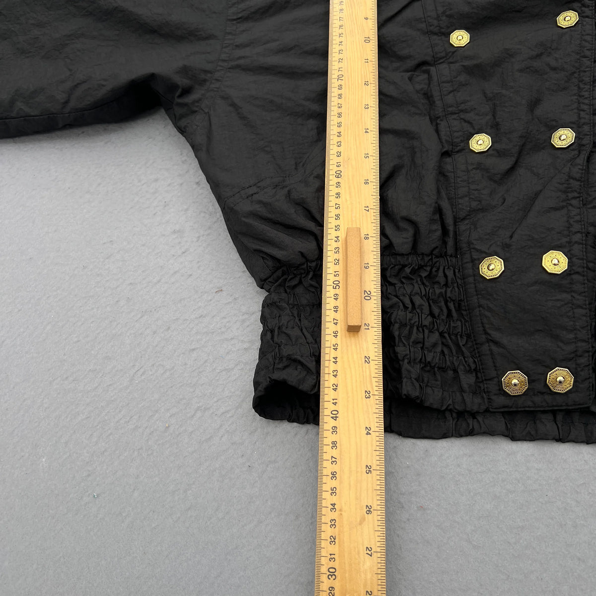 Late 80’s Fera Skiwear Woman’s Size 16 Double Breasted Cropped Black Jacket