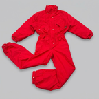 Vtg Manudieci Italy Luxury Goose Down Gore-Tex Ski Suit Red UK 8