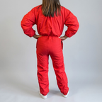 Vtg Manudieci Italy Luxury Goose Down Gore-Tex Ski Suit Red UK 8