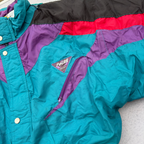 Polar Patrol 1980’s Hooded Men’s Size XL Green Red Black Nylon Baggy Ski Suit Jumpsuit