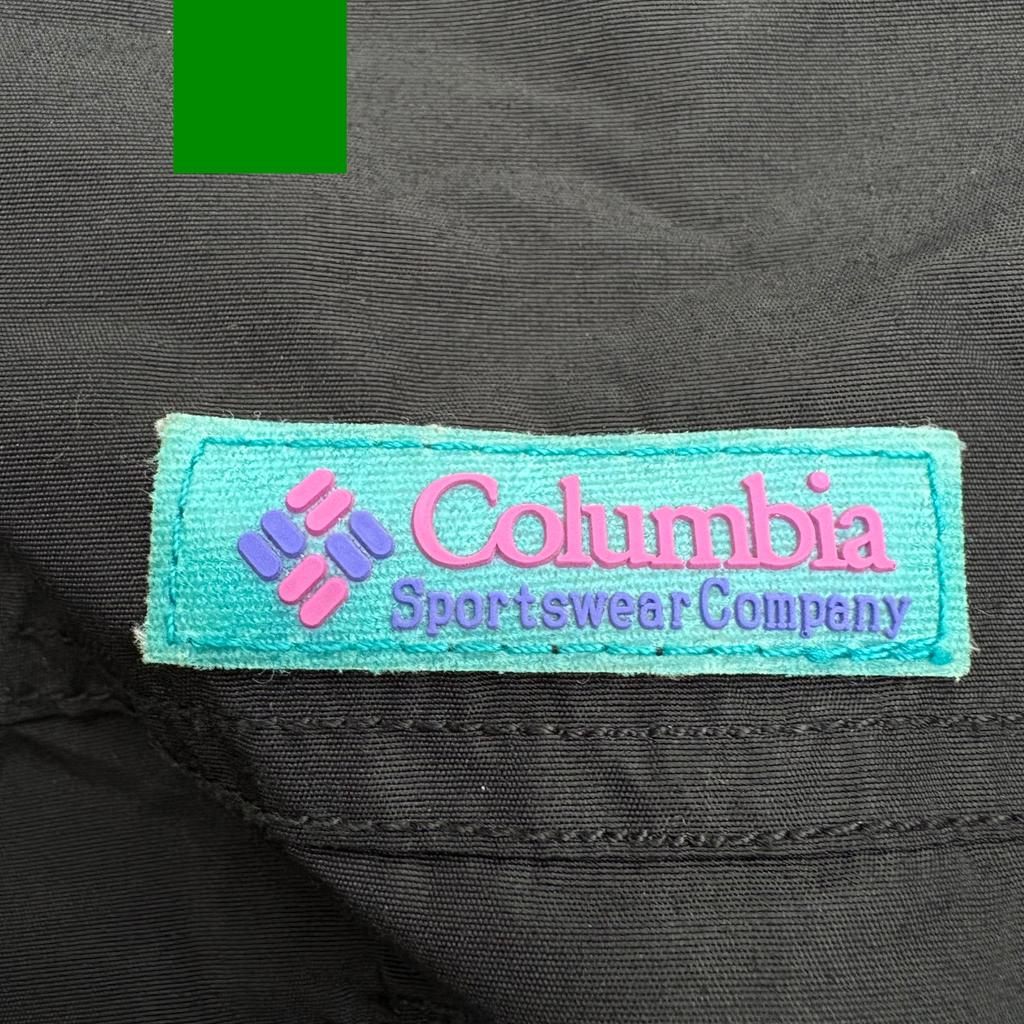 Vintage 90s Columbia One Piece Ski Suit Womens M Black Teal Pink Belted Radial Sleeve