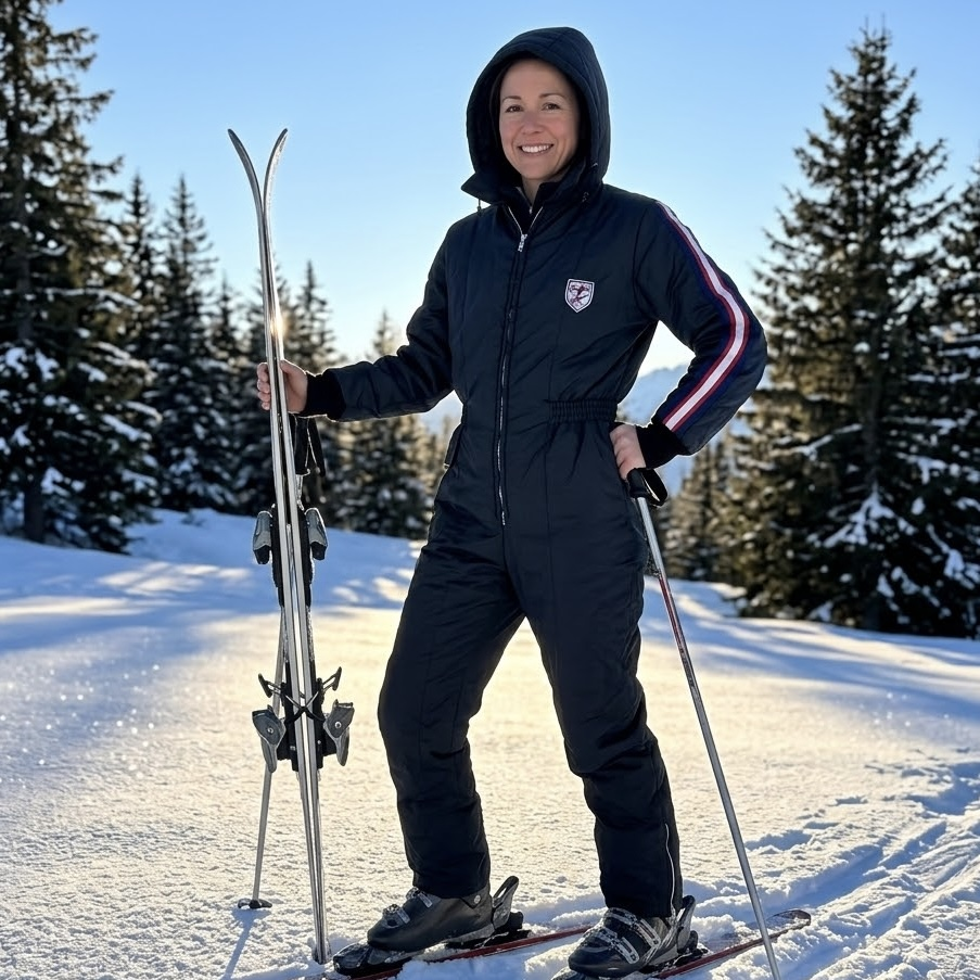 American Ski Company Youths Size XL or Woman’s Size 8 1970’s Ski Suit Jumpsuit