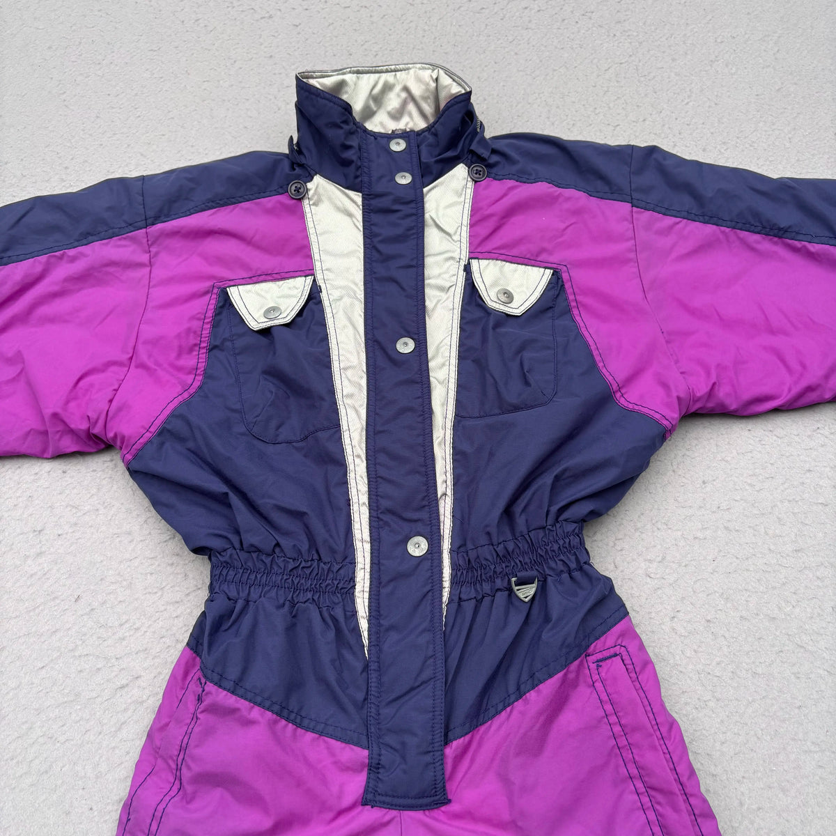 Skitique Girls Ski Suit Age 14 One Piece 80s 90s Purple Snowsuit Fit Woman’s XS