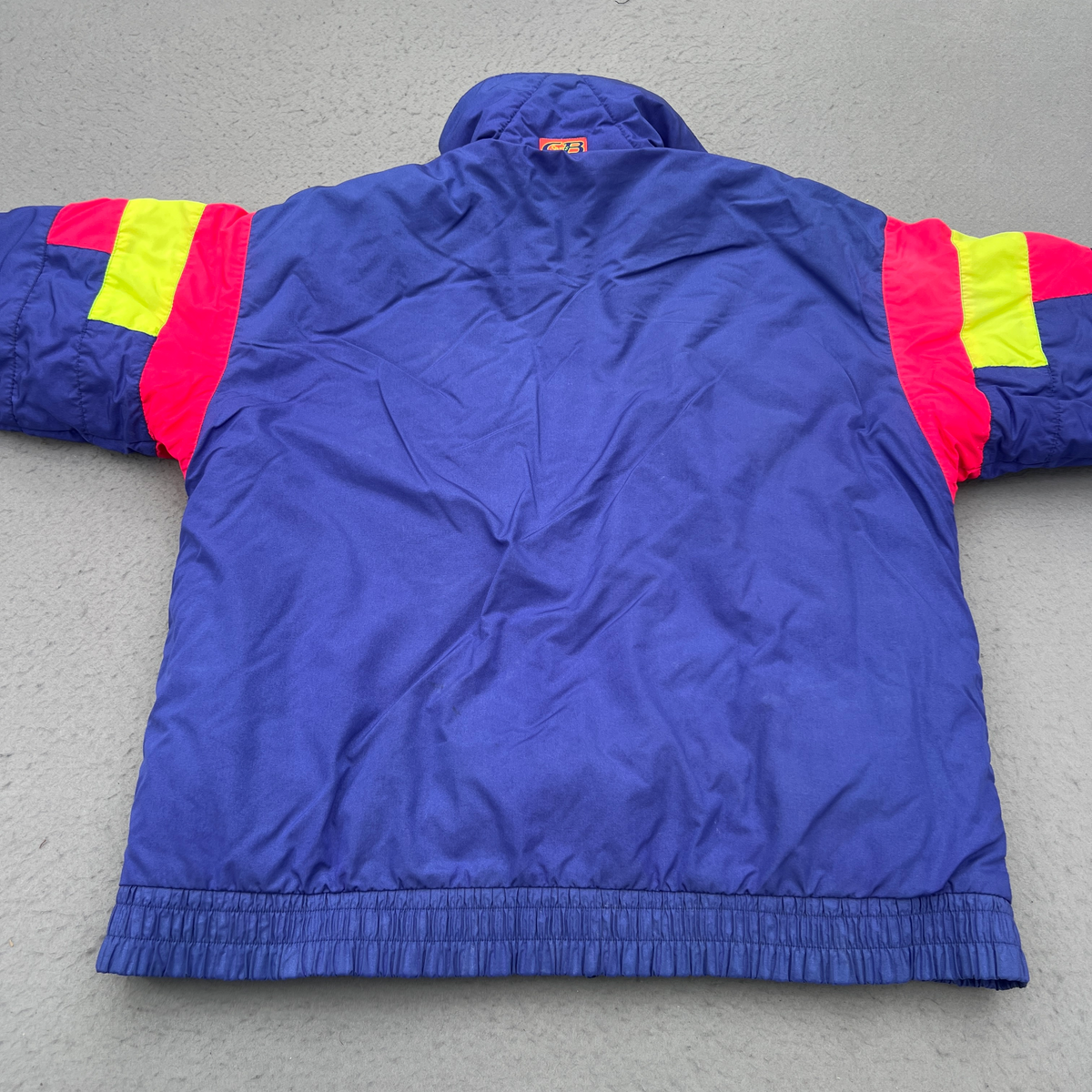 Vintage 80’s CB Sports Neon Color Block Shell Mens M Jacket Ski Blue Green Magenta
