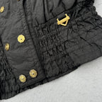 Late 80’s Fera Skiwear Woman’s Size 16 Double Breasted Cropped Black Jacket