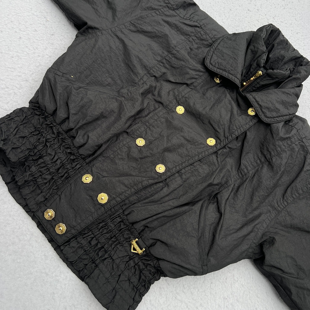 Late 80’s Fera Skiwear Woman’s Size 16 Double Breasted Cropped Black Jacket