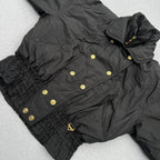 Late 80’s Fera Skiwear Woman’s Size 16 Double Breasted Cropped Black Jacket