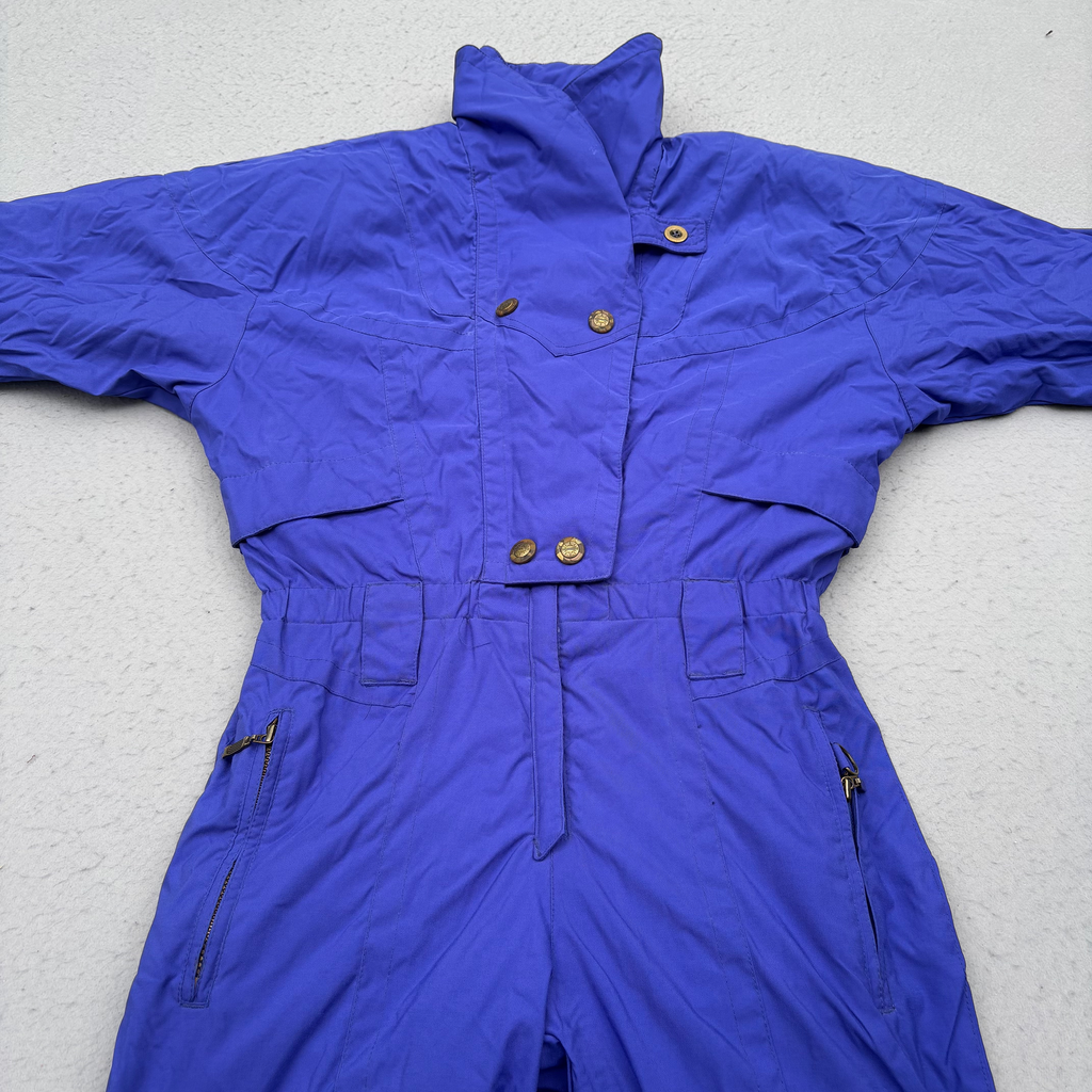 Nordica One Piece Ski Suit Womans Size 8 S Purple Retro 80s 90s Snowsuit All In One