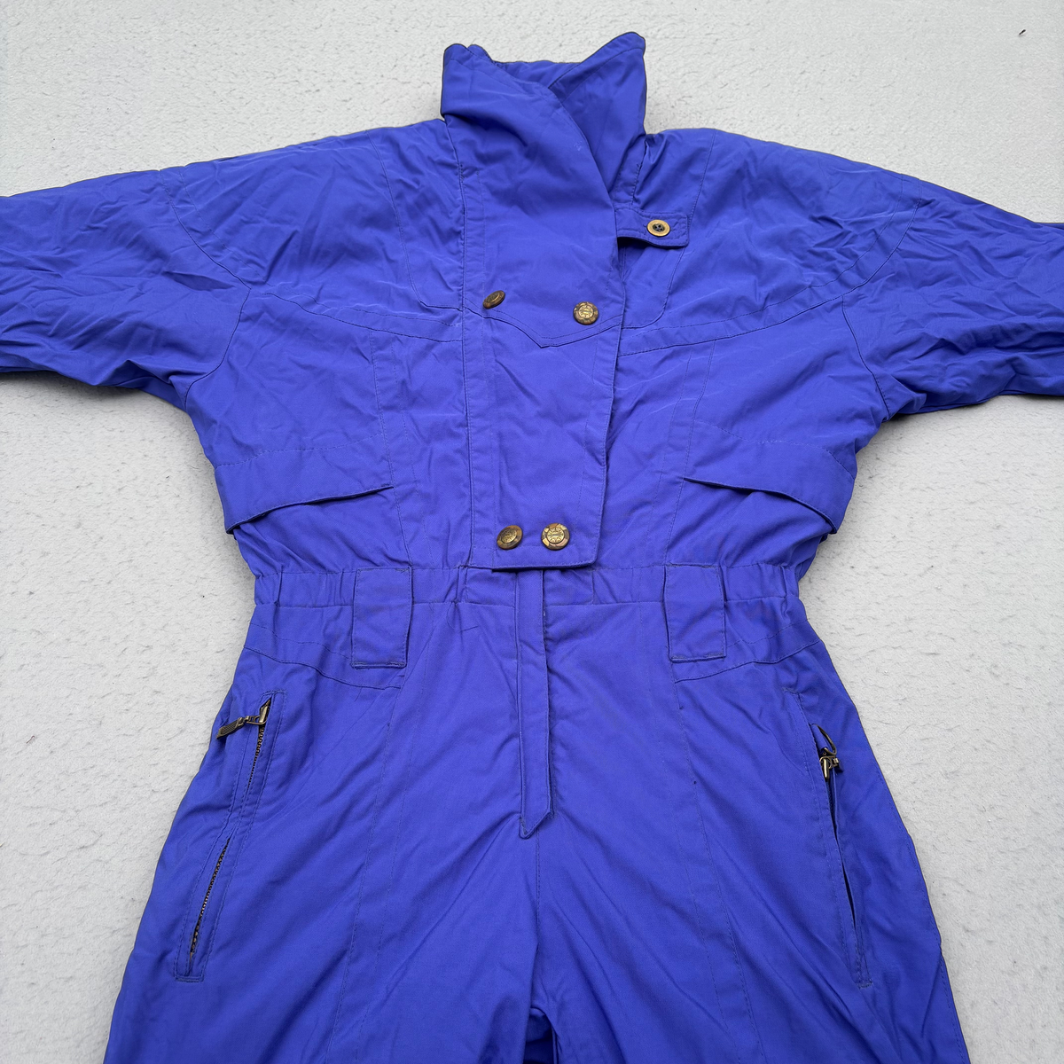 Nordica One Piece Ski Suit Womans Size 8 S Purple Retro 80s 90s Snowsuit All In One