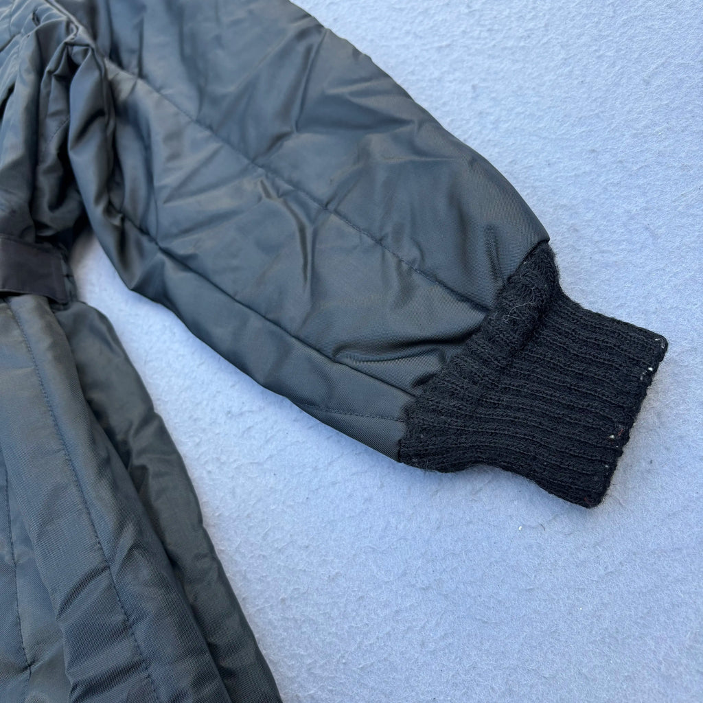 J C Penny 90’s Woman’s Size S One piece Ski Suit Jumpsuit Black With Yellow Accent