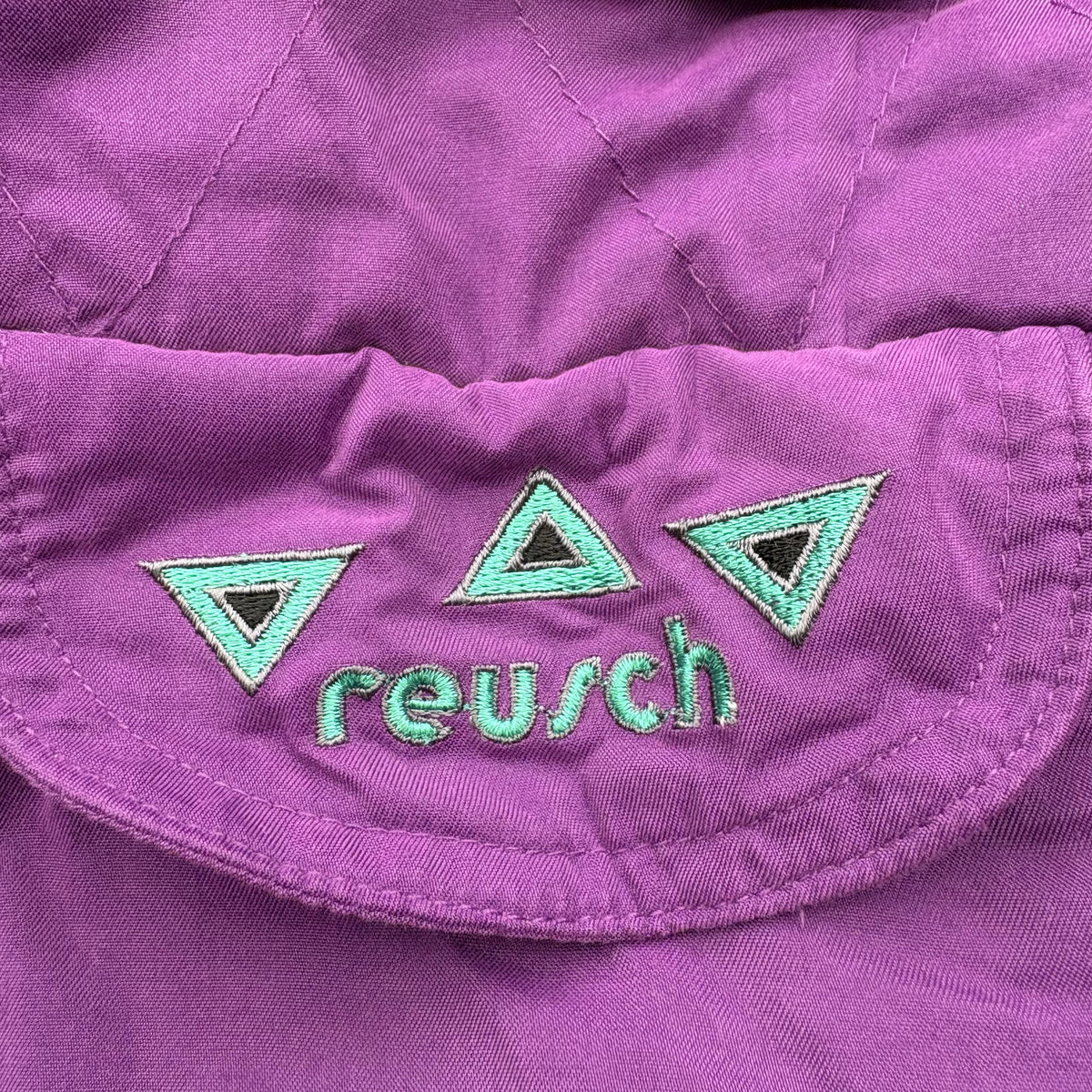 Vintage Reusch One Piece Ski Suit Mens XL Retro 90s Black Purple Teal Snowsuit