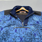 VTG 90s Obermeyer Ski Jacket Unisex XL Blue Abstract Anorak Pullover Windbreaker