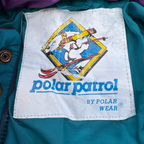 Polar Patrol 1980’s Hooded Men’s Size XL Green Red Black Nylon Baggy Ski Suit Jumpsuit