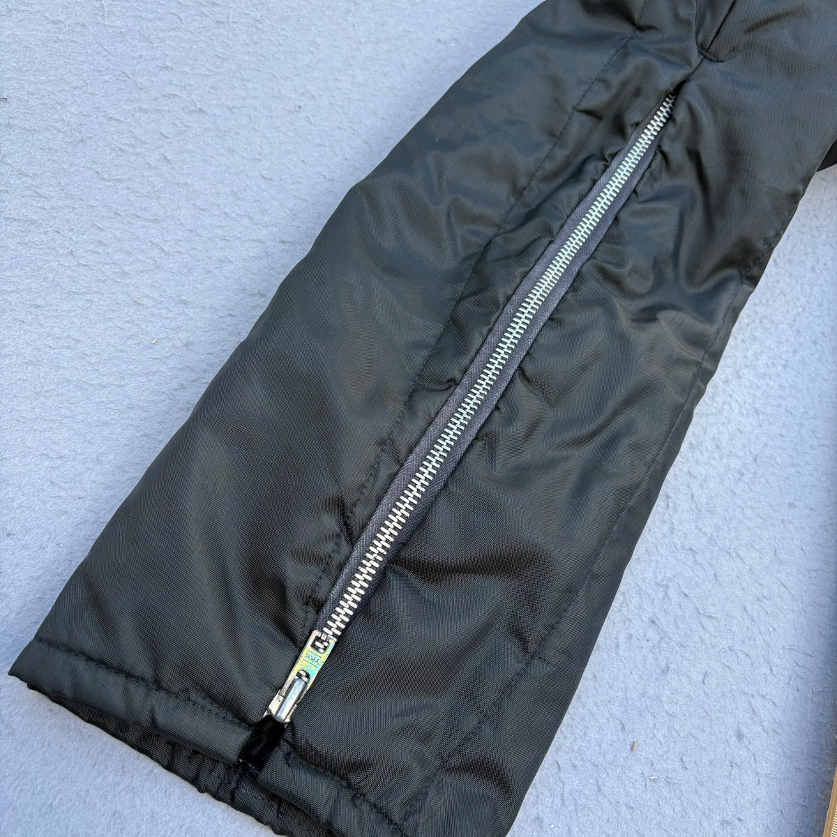 J C Penny 90’s Woman’s Size S One piece Ski Suit Jumpsuit Black With Yellow Accent