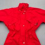 Vtg Manudieci Italy Luxury Goose Down Gore-Tex Ski Suit Red UK 8