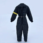 J C Penny 90’s Woman’s Size S One piece Ski Suit Jumpsuit Black With Yellow Accent