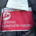 J C Penny 90’s Woman’s Size S One piece Ski Suit Jumpsuit Black With Yellow Accent