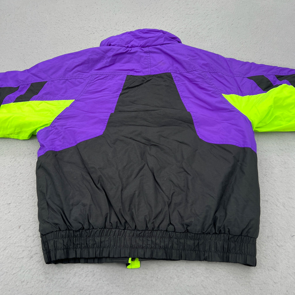 Inside Edge Men’s Size M 90’s Colourblock Black Purple Green Ski Snowboard Jacket