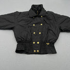Late 80’s Fera Skiwear Woman’s Size 16 Double Breasted Cropped Black Jacket