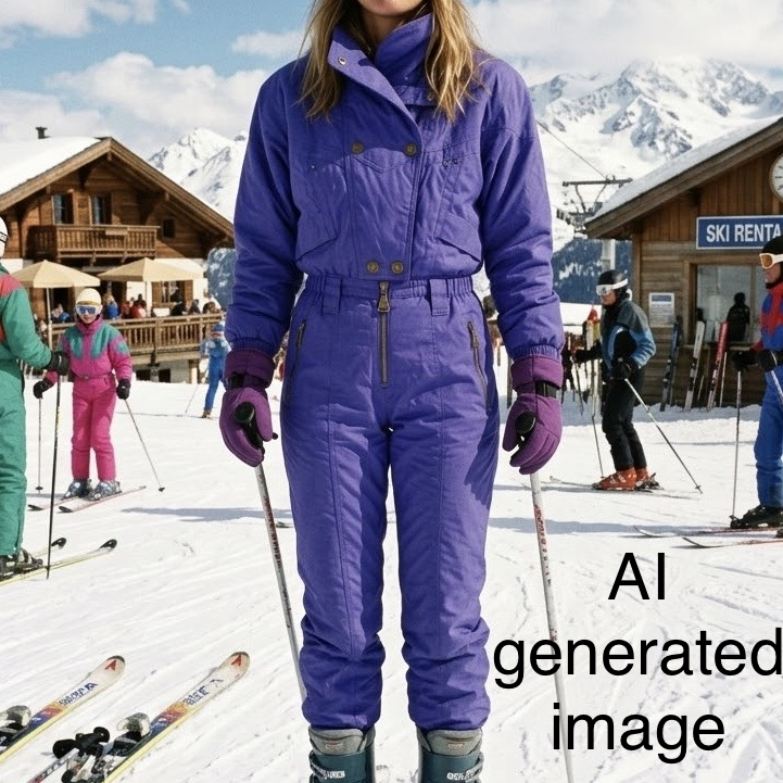 Nordica One Piece Ski Suit Womans Size 8 S Purple Retro 80s 90s Snowsuit All In One