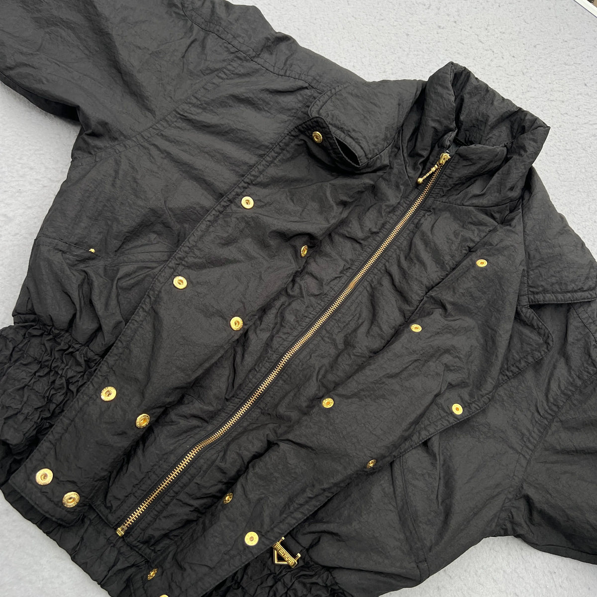 Late 80’s Fera Skiwear Woman’s Size 16 Double Breasted Cropped Black Jacket
