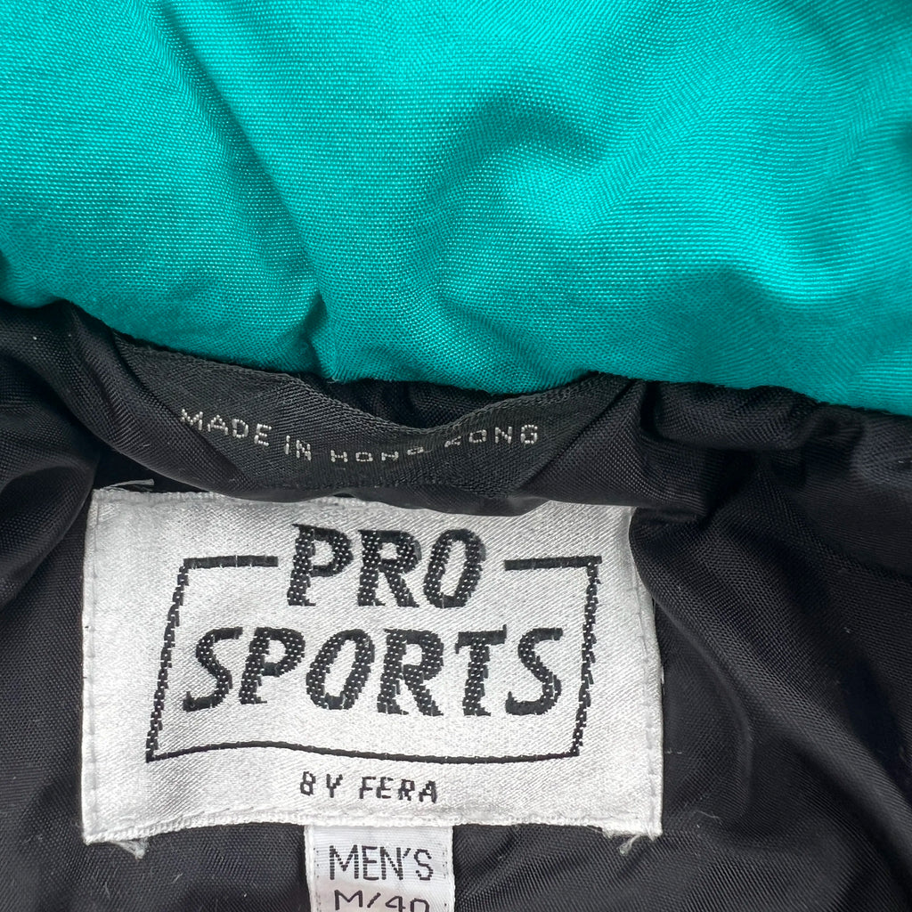 Pro Sports Men’s Size M 90’s Colourblock Black Magenta Teal Ski Snowboard Jacket